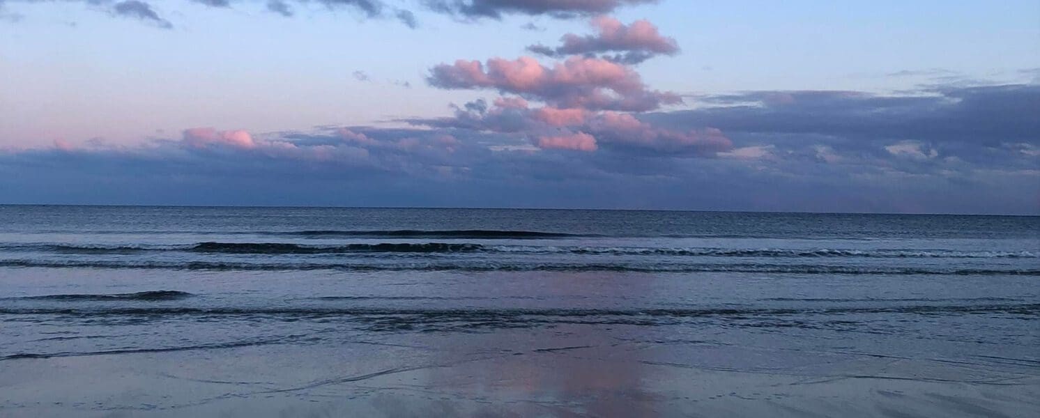 Sunset at The Footbridge Beach, Ogunquit, Maine.